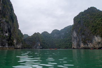 Floating Fishing Village in Ha long Bay, Vietnam