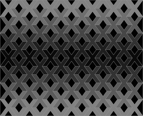 Grey X letter pattern background vector. Repeat X alphabet on black background.