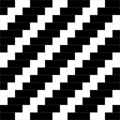 Fototapeta premium Black and white zigzag chevron pattern background. Weave pattern background vector.