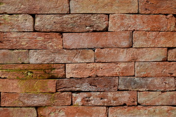 old red brick wall background