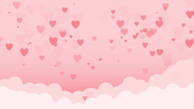 Motion graphic of heart shape abstract backgrounds