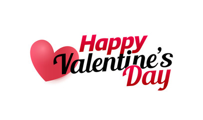 Valentines Day Logo template for Greeting card or Party Event, Decoration of placard other design in Holiday of Love.