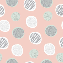 Abstract vector pattern with hand drawn shapes