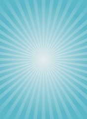 Sunlight vertical background. Blue color burst background.