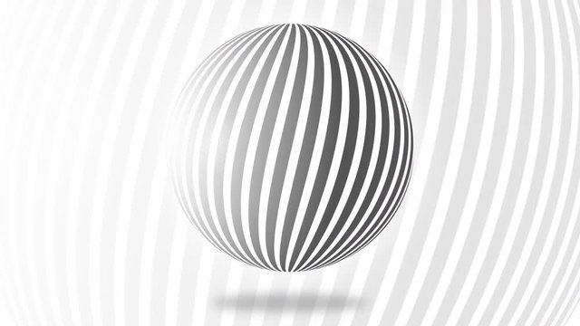 Abstract background with rotating sphere. 4k loop footage