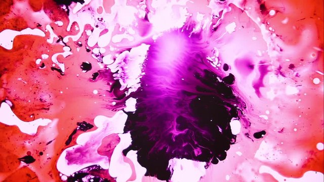 Psychedelic abstract liquid light show, weird ink patterns in water, oil, paint. Multicolor 60's disco oil wheel. Organic swirl pattern, dye explosion, kaleidoscope of colors. Bright trippy wallpaper