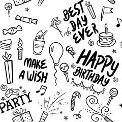 Doodle set of objects from a child’s life