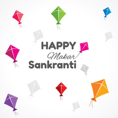 Illustration of greeting for Makar Sankranti Festival