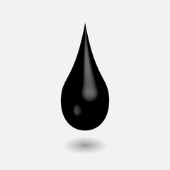 Fototapeta premium Drop of oil in 3D, vector
