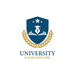 University, Academy, School and Course logo design template