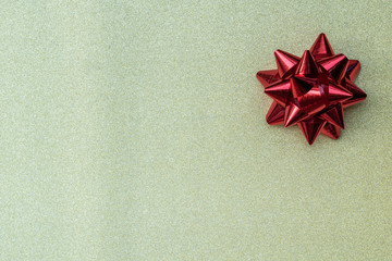 bow ribbon with blank glitter texture design with copy space