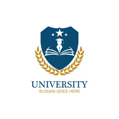 University, Academy, School and Course logo design template