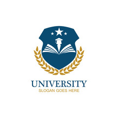 University, Academy, School and Course logo design template