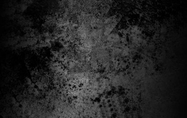 Old wall texture cement dark black gray  background abstract grey color design are light with white gradient background.