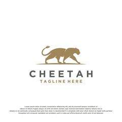 cheetah logo icon vector illustration