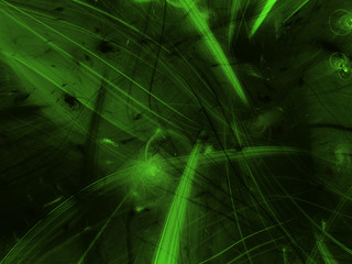 green abstract fractal background 3d rendering illustration