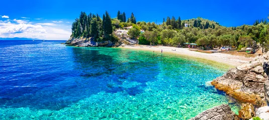Poster Paxos-eiland met prachtige verlaten stranden - Levrechio. Ionische eilanden van Griekenland © Freesurf