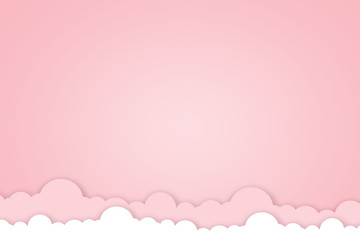 Happy Valentines day concept background. illustration. 3d pink paper hearts with white square frame.
