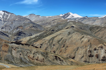 View of mountains in Taglang La pass, Ladakh, India