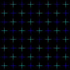 Bright blue and dark blue stars on a black background.