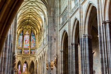 Fototapeta na wymiar St. Vitus cathedral in Prague.