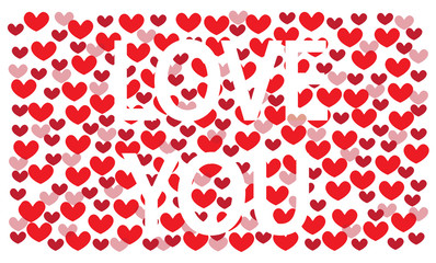 LOVE YOU white color that is like pure love , Valentine card or Everyday