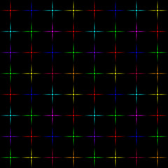 Glowing transparent chaotic gold stars on a yellow black background.