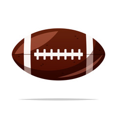 Rugby ball vector isolated illustration