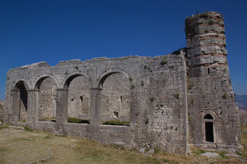 Landmarks of Albania. Rozafa fortress in Shkodar.