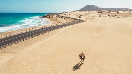 footprints on the beach