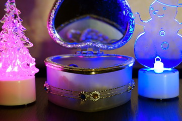 Jewelry box close-up