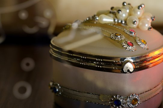 Jewelry box close-up