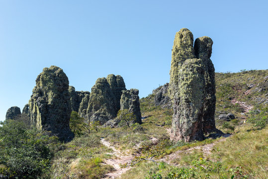 Rocks known as Guardians of Santiago, Chiquitania, Bolivia