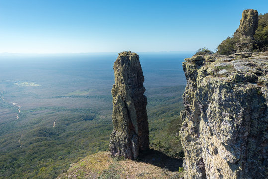 Rocks known as Guardians of Santiago, Chiquitania, Bolivia