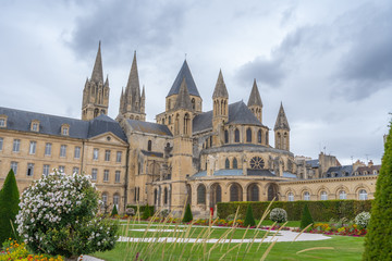 Fototapeta na wymiar Caen, France - 08 14 2019: Caen town hall and The Men's Abbey