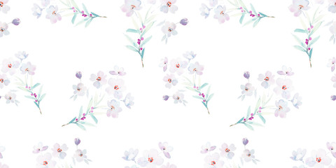 Watercolor flowers illustration