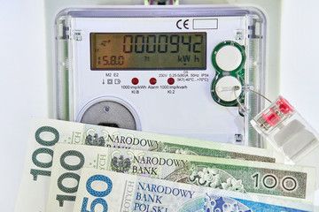 Fototapeta premium Electric energy meter - Kilowatt counter
