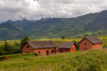 Fototapeta na wymiar Mountain village near Andringitra national park, Madagascar