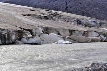 Athabasca Gletscher in den Rocky Mountains in Alberta, Kanada