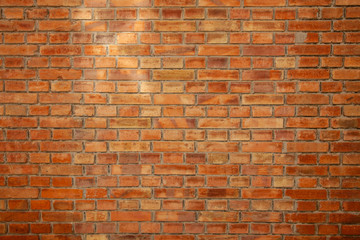  part of the wall built with orange bricks
