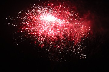 fireworks at night