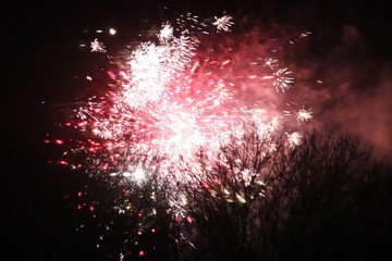 fireworks at night