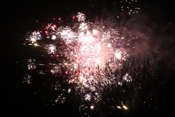 fireworks at night