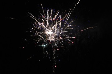 fireworks at night