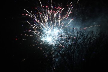 fireworks at night