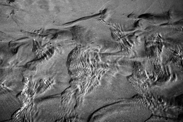 Monochrome Sand Texture Patterns from Morecambe Bay