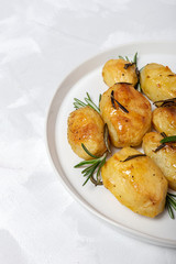 Homemade roasted potatoes with rosemary