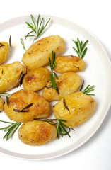 Homemade roasted potatoes with rosemary
