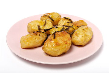 Homemade roasted potatoes with rosemary