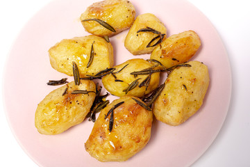 Homemade roasted potatoes with rosemary